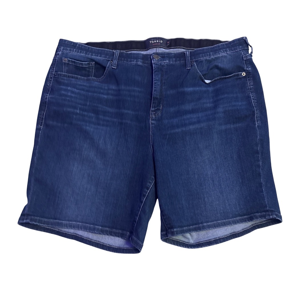 Torrid Premium Denim Bermuda Shorts Dark Wash Plus Size 26